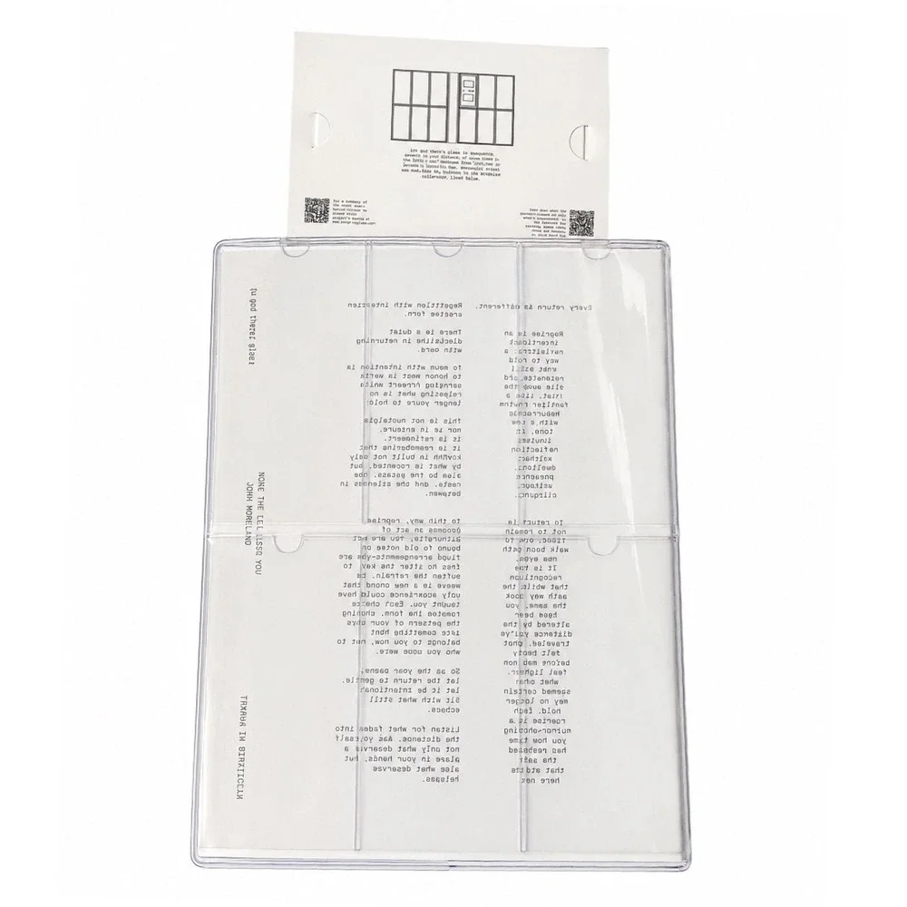 Cloth & Paper Every Return Moves The Form Forward Acrylic Card Holder Set Clear